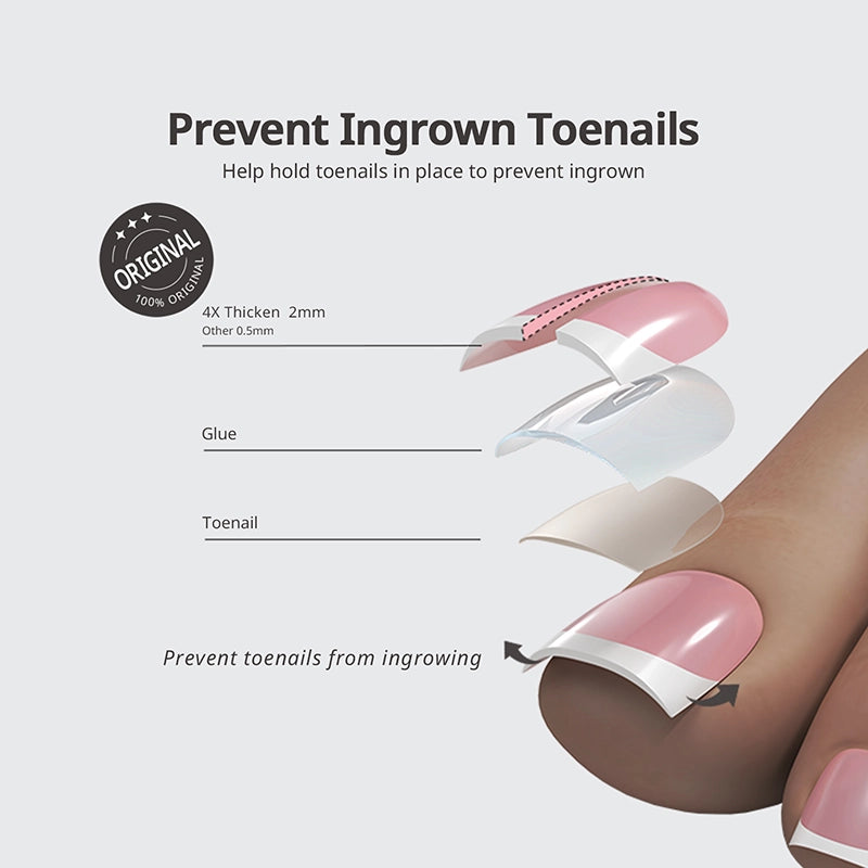 XCOATTIPS® Toe Nail - Long Squoval - French