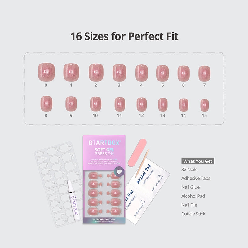 Glam Together series XXS Squoval Nails