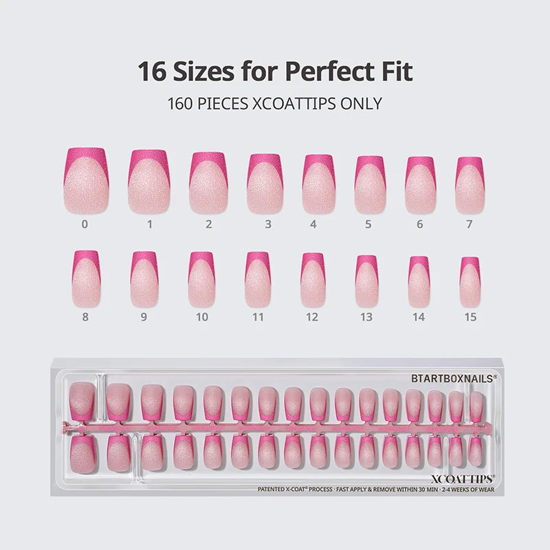 XCOATTIPS® French Brighter Pastel - Cat-Eye Base Short Coffin