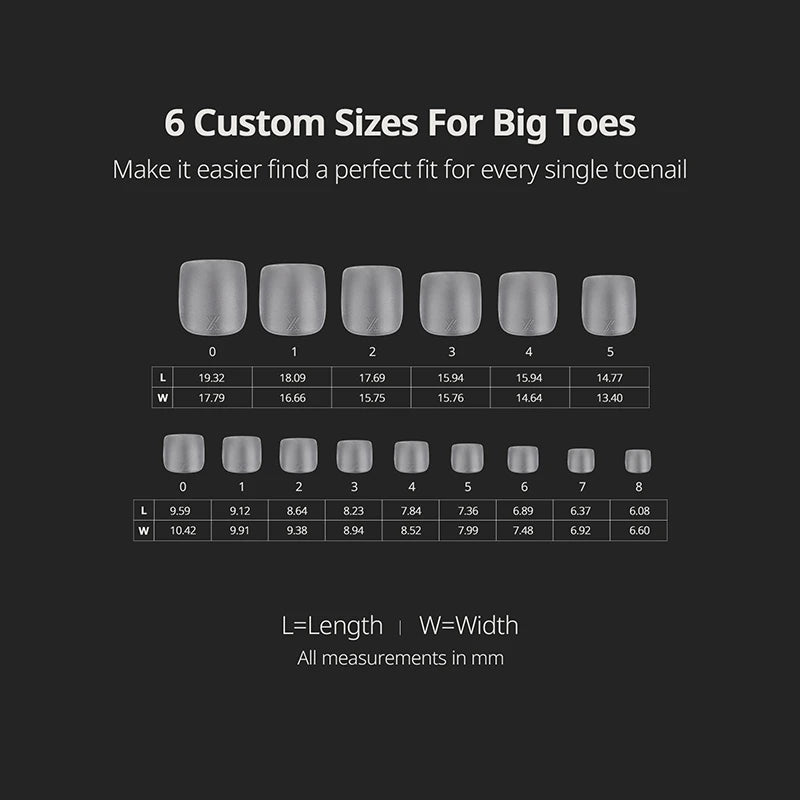 XCOATTIPS® Toe Nail - Square - Clear