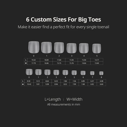 XCOATTIPS® Toe Nail - Square - Clear