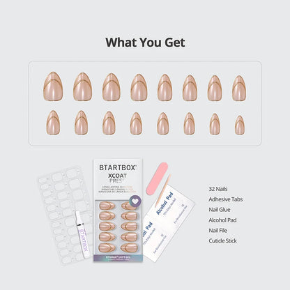 Double Gold Almond Nails - XCOATPRESS