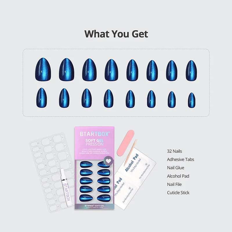 Frostbite Spell Almond Nails - Soft Gel Press On
