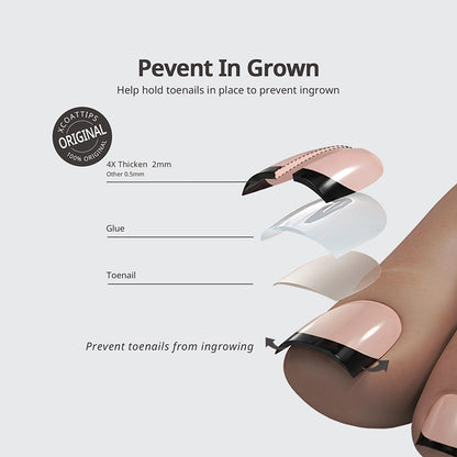 XCOATTIPS® Toe Nail - Sharp Square Black Tips