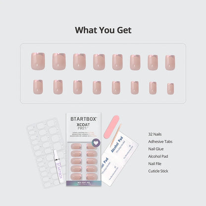 Muted Glitz Square Nails - XCOATPRESS