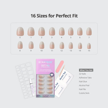 Vanilla Timeless Round Nails - Soft Gel Press On
