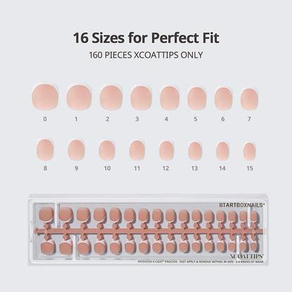 XCOATTIPS® French - XXS Squoval White Tips