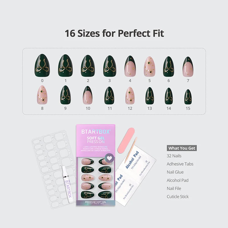 Christmas Collection Short Almond Nails