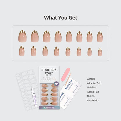 Gilded Countdown Almond Nails - XCOATPRESS