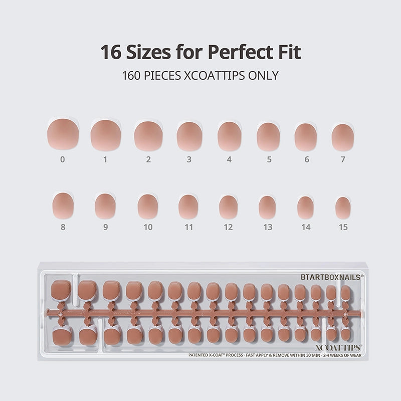 XCOATTIPS® French - XXS Squoval White Tips