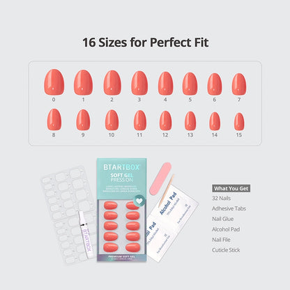 Chill Sips Extra Short Almond Press on Nails