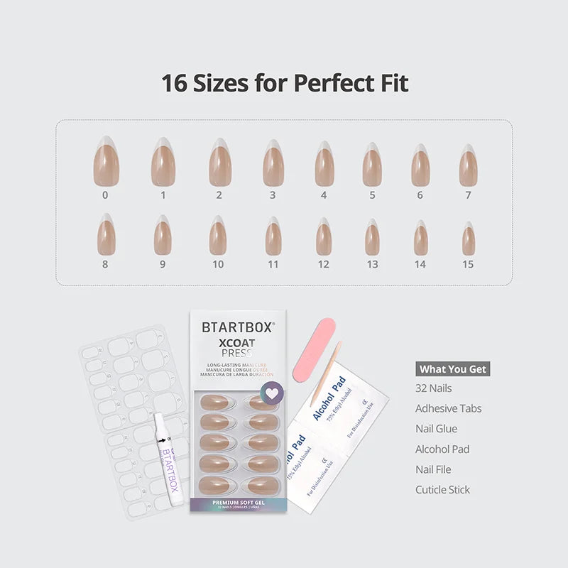 French Icon Medium Almond Nails