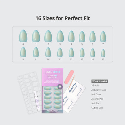 Semester Glow Almond Nails - Soft Gel Press On