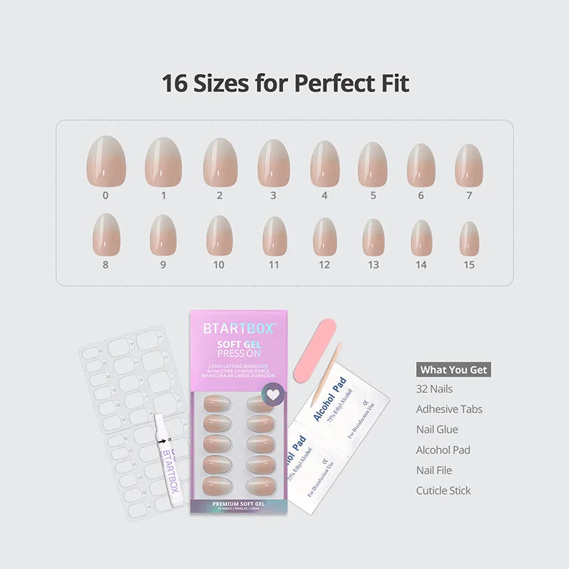 Vanilla melt Oval Nails - Soft Gel Press On