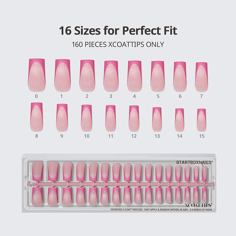 XCOATTIPS® French Brighter Pastel - Cat-Eye Base Long Square