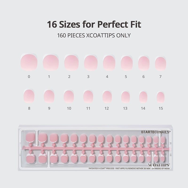 XCOATTIPS® French - XXS Squoval White Tips