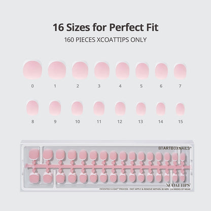 XCOATTIPS® French - XXS Squoval White Tips