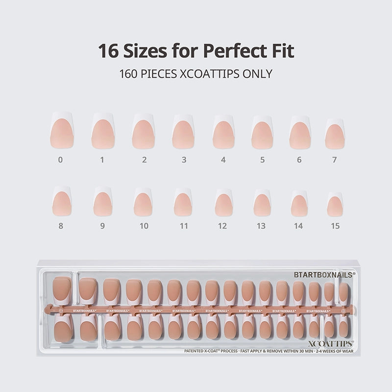 XCOATTIPS® French - Short Coffin White Tips