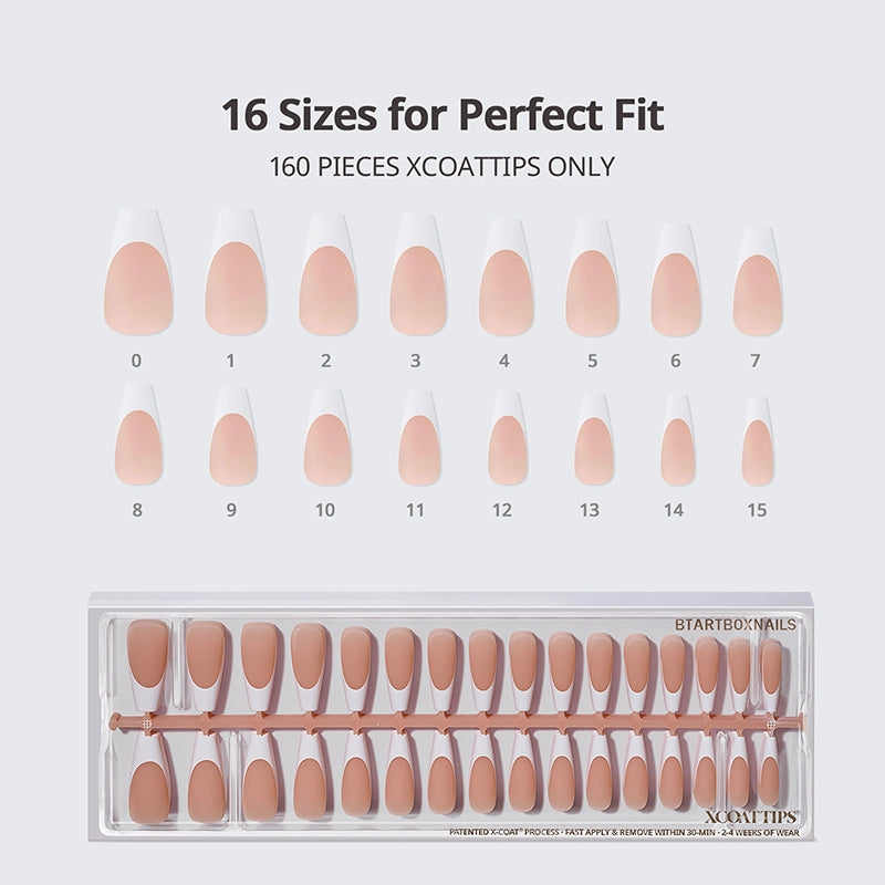 XCOATTIPS® French - Extra Long Ballerina White Tips