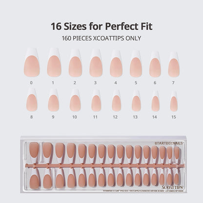 XCOATTIPS® French - Extra Long Ballerina White Tips