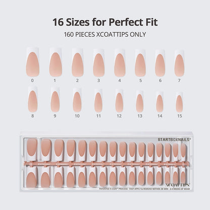 XCOATTIPS® French - Extra Long Square White Tips