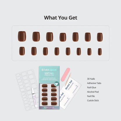 Bold Brew Square Nails - Soft Gel Press On