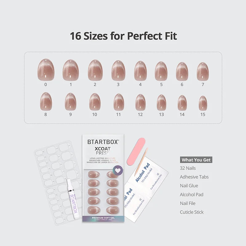 Shimmer Petal Extra Short Oval Nails