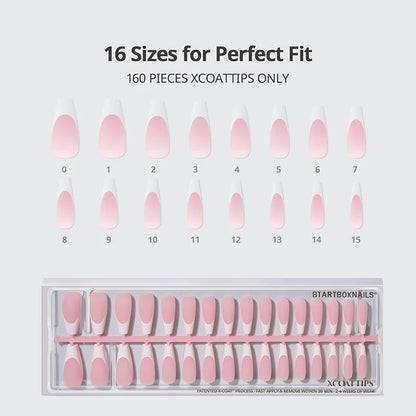 XCOATTIPS® French - Extra Long Ballerina White Tips