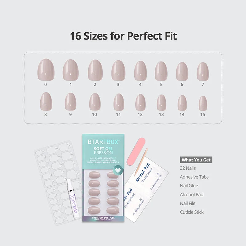 Taro Skin Extra Short Oval Nails