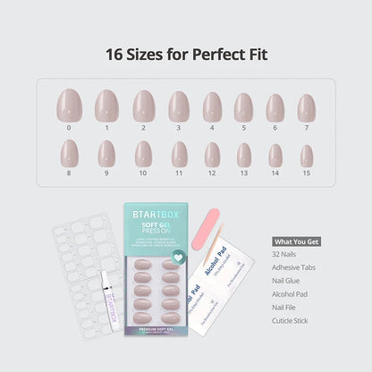 Taro Skin Extra Short Oval Nails