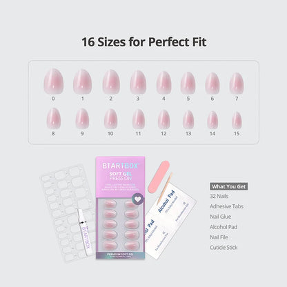 Sweet Blush Extra Short Oval Nails 