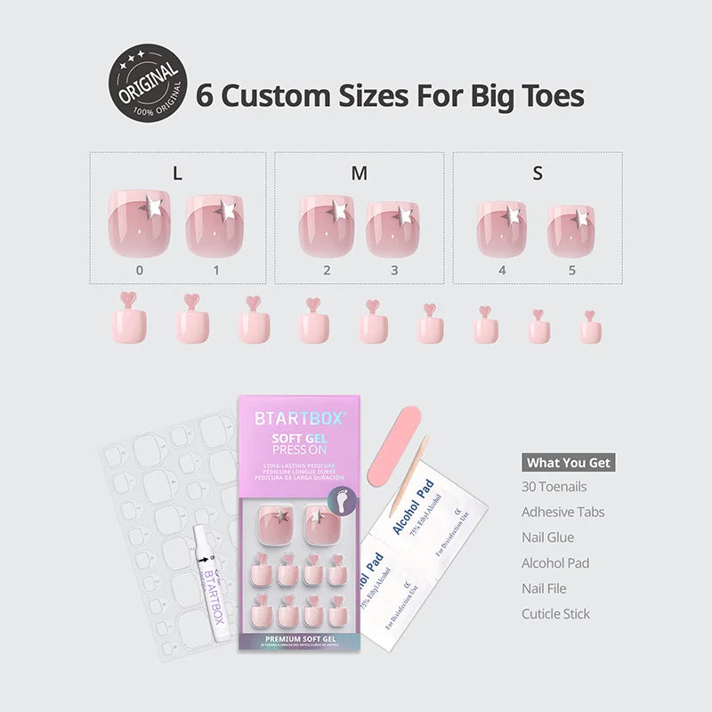 Your Highlight Square - Press On Toe Nail