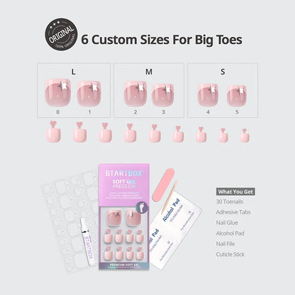 Your Highlight Square - Press On Toe Nail