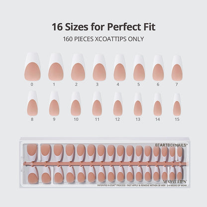 XCOATTIPS® French - Long Ballerina White Tips