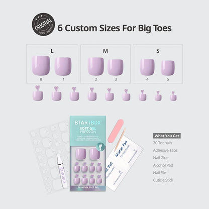 First Step Square - Press On Toe Nail