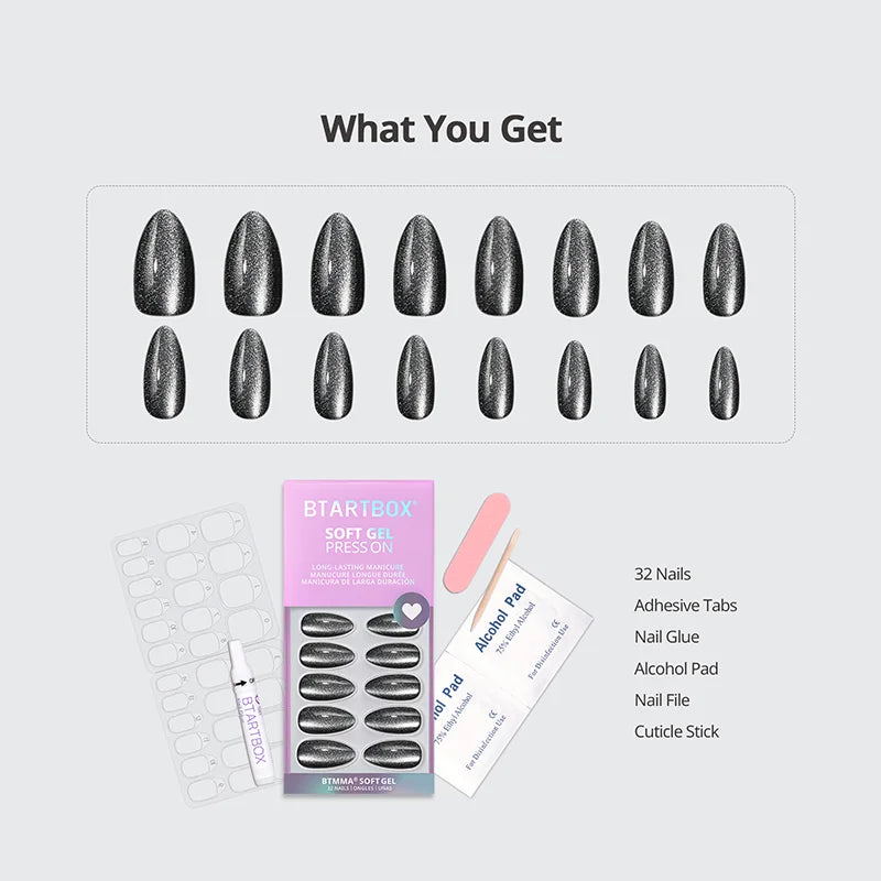 Spooky Almond Nails - Soft Gel Press On