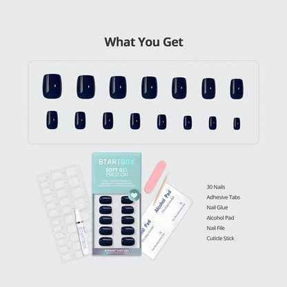 Haunted Sapphire Square Nails - Soft Gel Press On