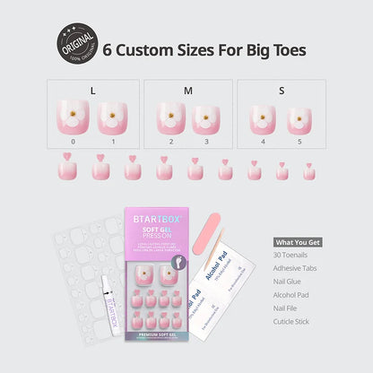 Orchard Burst Square - Press On Toe Nail