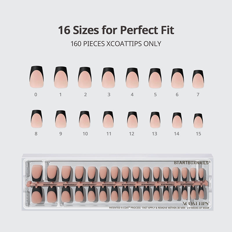 XCOATTIPS® Schwarzes French - Short Square 