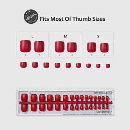 SOFTCOATTIPS™ Red Collection Five Shades Toe Nail
