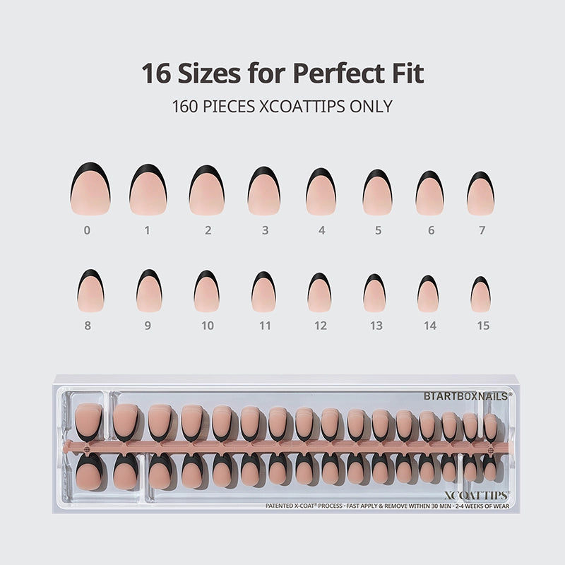 XCOATTIPS® Schwarzes French - Short Square 