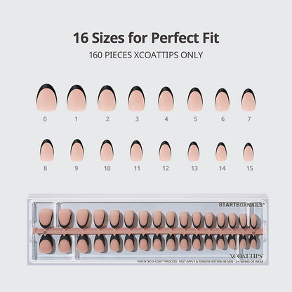 XCOATTIPS® Schwarzes French - Short Square 