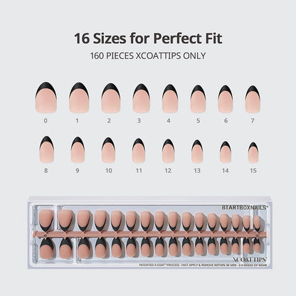 XCOATTIPS® Schwarzes French - Short Square 