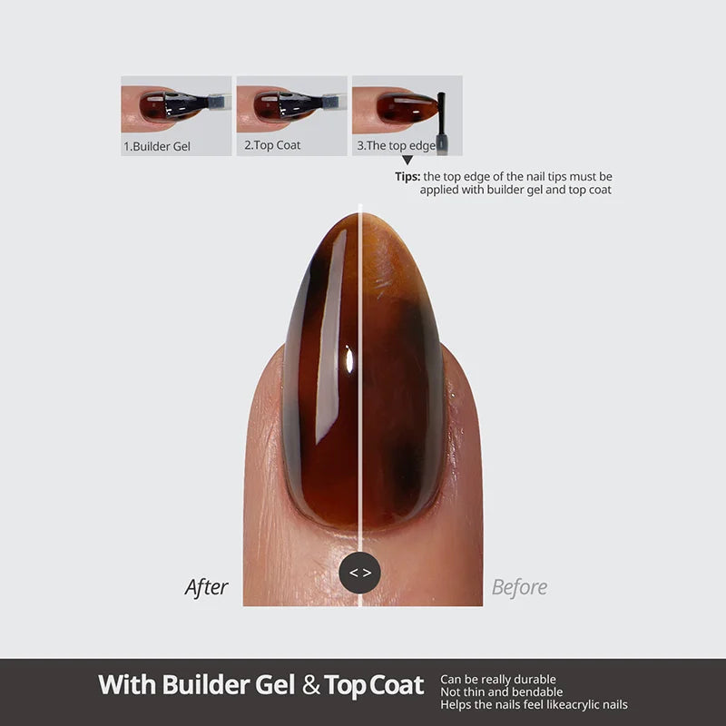 SOFTCOATTIPS™ Tortoiseshell - Short Almond 96 Pcs