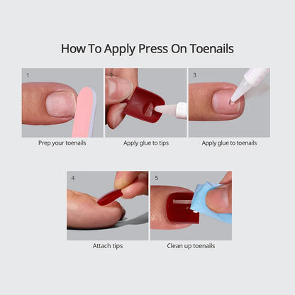 Your Highlight Square - Press On Toe Nail