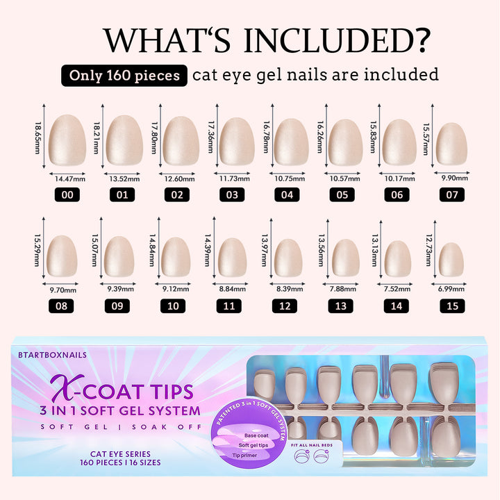 XCOATTIPS® Cat Eye  - Extra Short Almond