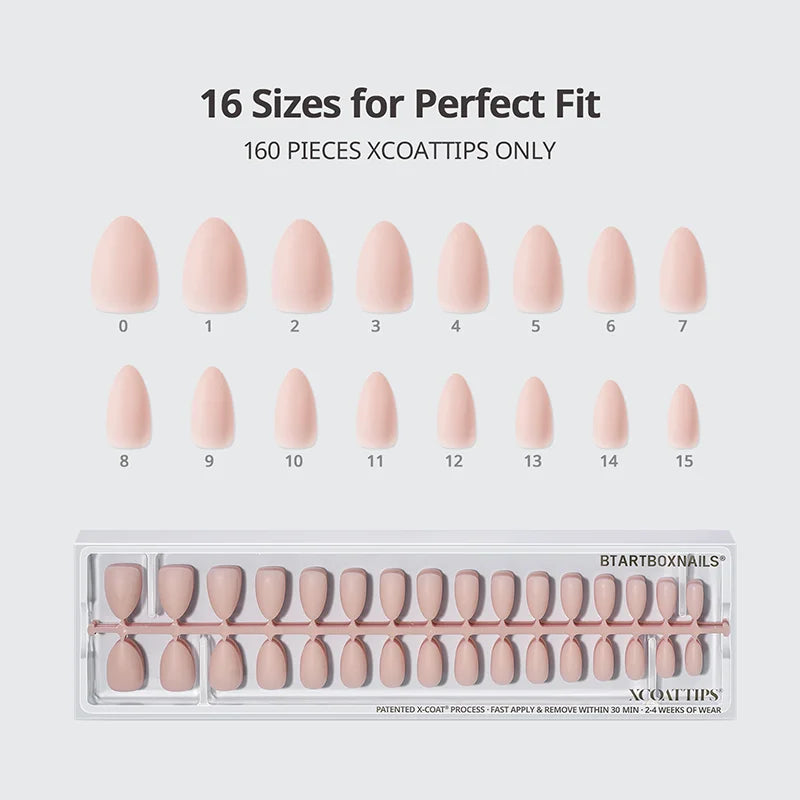 XCOATTIPS® Bare - Mixed Shades Short Almond