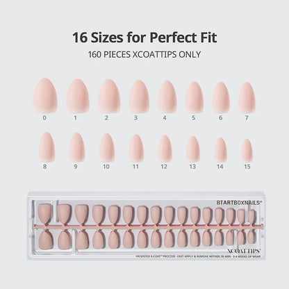 XCOATTIPS® Bare - Mixed Shades Short Almond