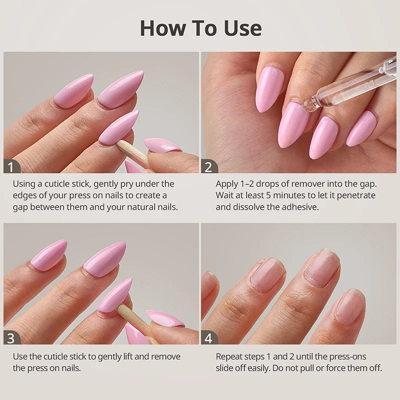 Colla per Unghie da Pennello & Rimuovi Colla per Unghie