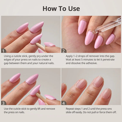 Colla per Unghie da Pennello & Rimuovi Colla per Unghie